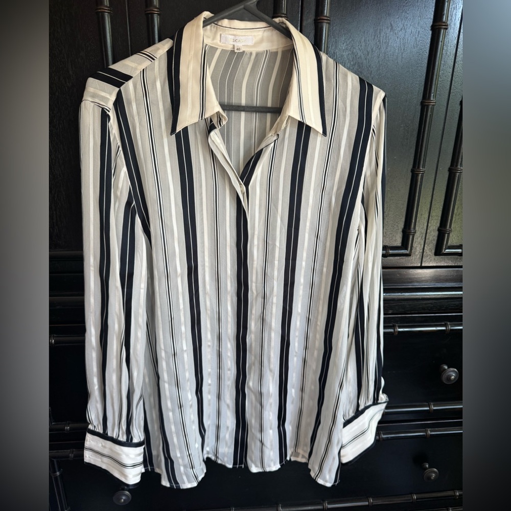 Vintage Escada Silk Blouse Perfect! Eu 40 USA 10 slightly sheer truly fab